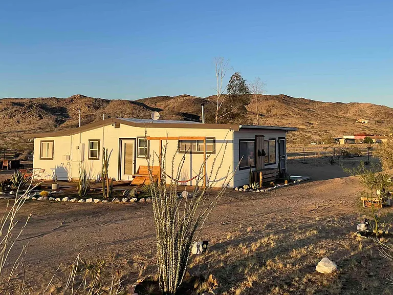 The front of the house faces west for golden sunsets.