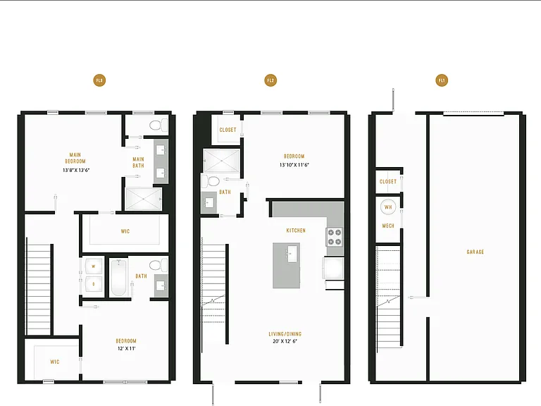Town Home E Floor Plan Town Home E Floor Plan