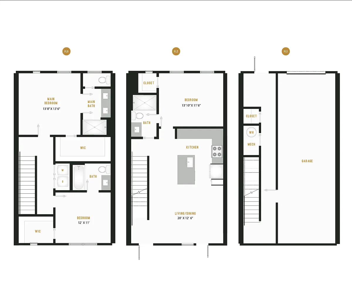 Floor plan Townhome - E