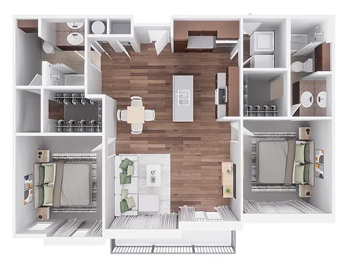 Floor plan G-2B2B Avanti Reno
