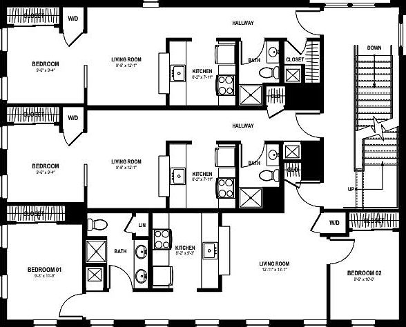 2nd image of 1024 E Adams St #201 & 301