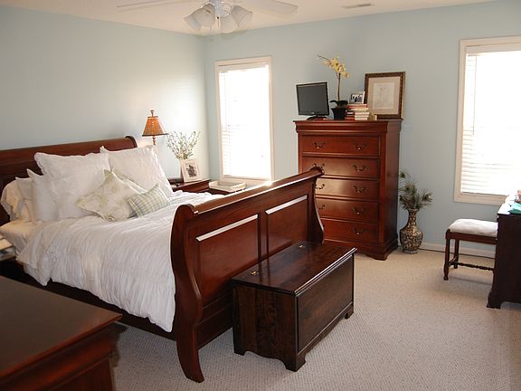 Master bedroom with two closets including walk-in