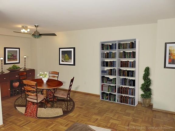 Living and dining area off kitchen - sample furniture arrang