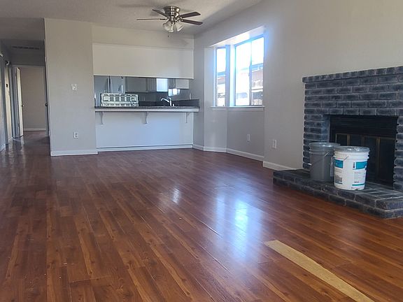 ENTRY, LIVING ROOM WITH FIREPLACE