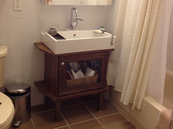 Bathroom with custom-built vanity (More photos forthcoming)