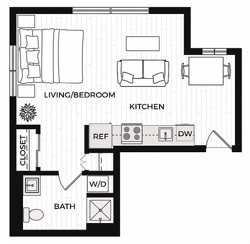 Floor plan Studio G