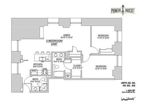 Floor plan 2BR/1.75 BA