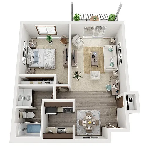 Floor plan Poplar with Patio/Balcony
