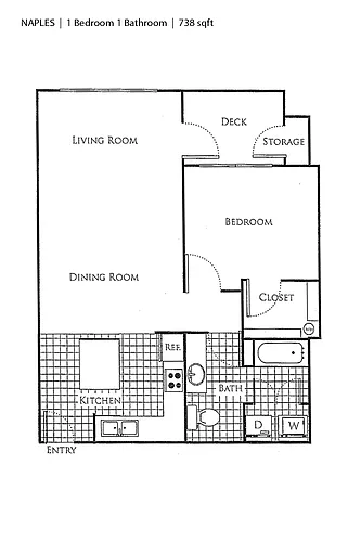 Floor plan 1 Bedroom A3