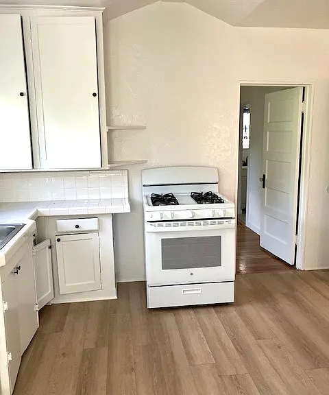 Kitchen looking toward back bedroom