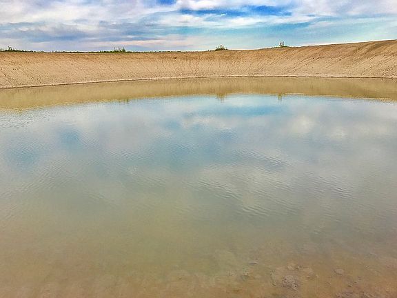 Pond in subdivision