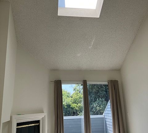 Living room skylight and first patio out of three