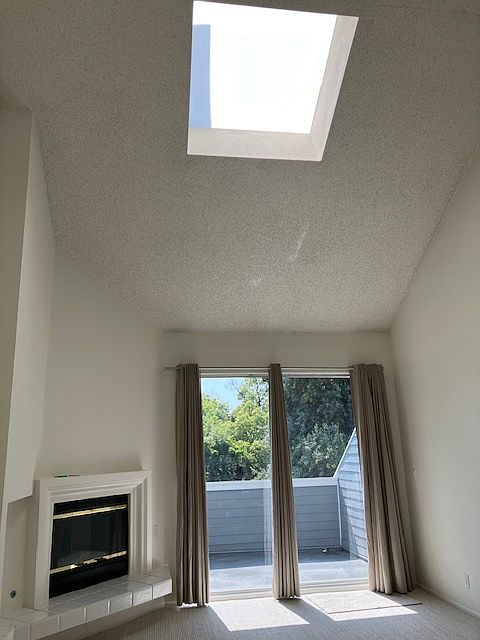 Living room skylight and first patio out of three
