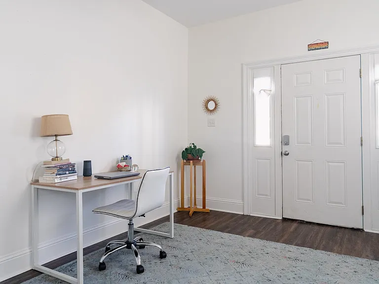 Room 1: living, dining, office space