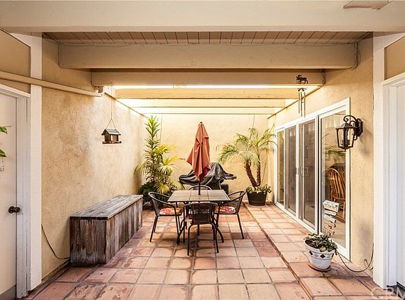 Private front courtyard extends your dining area