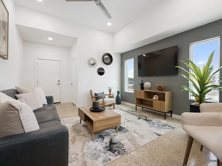 Shown is our furnished comparison of this listed 3-Bedroom unit for reference.