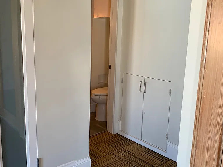 hallway from entryway to bathroom 1