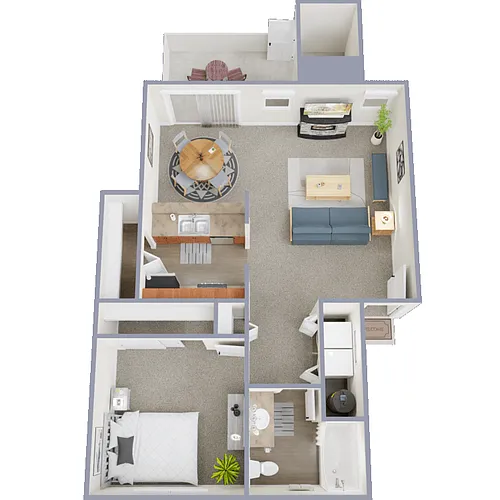 Floor plan 1 Bedroom 1 Bath
