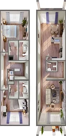 2 Bedroom 2 Bath Floor Plan | LEO at The Sanctuary 2 Bedroom 2 Bath Floor Plan | LEO at The Sanctuary