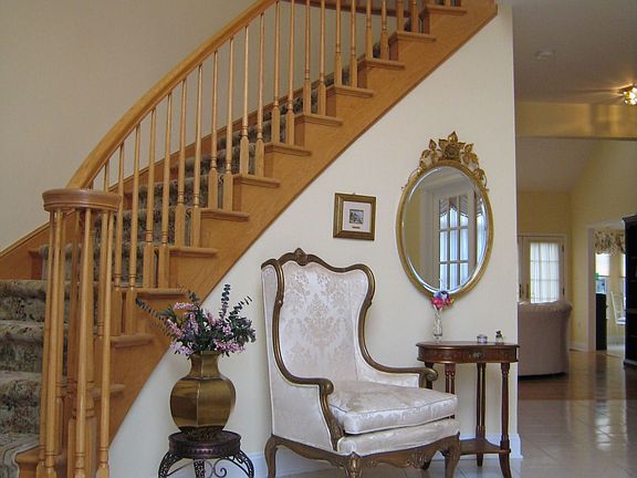 Two-Story Foyer with Circular Staircase