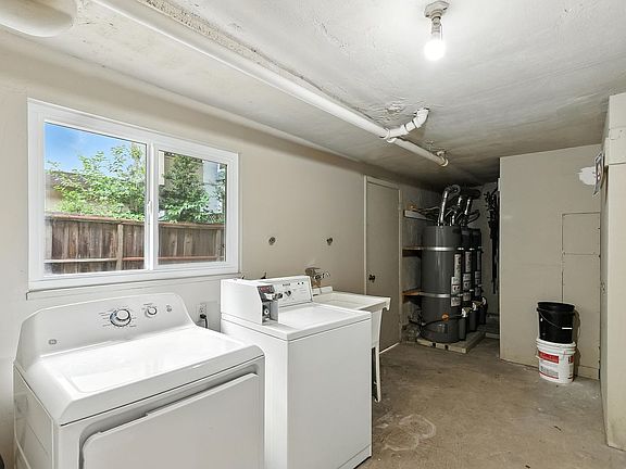 shared laundry room in the building