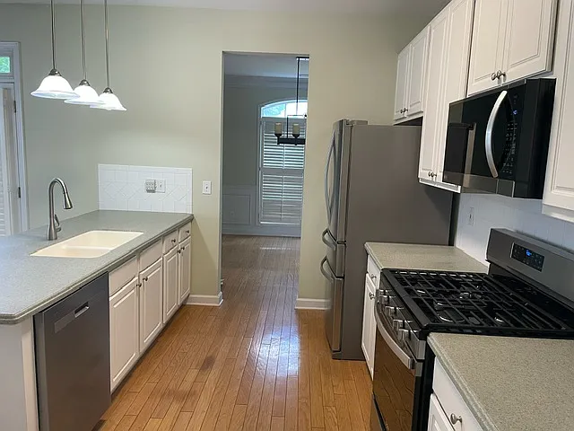 kitchen - all new stainless-steel appliances and upgraded lighting