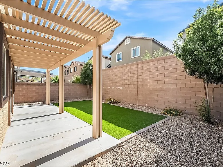 Covered patio with turf