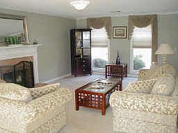 Living room with gas fireplace