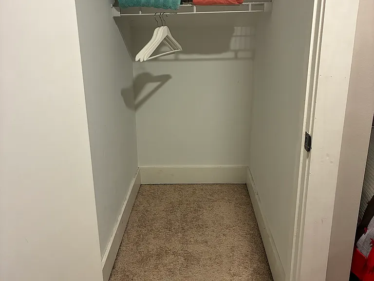 Large closet in bedroom.