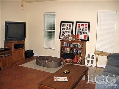 Family room conveniently located off kitchen.