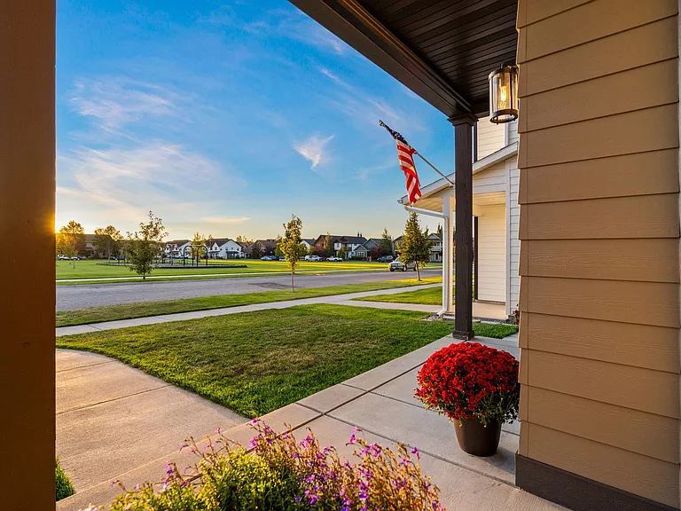 View from the front door to the park.