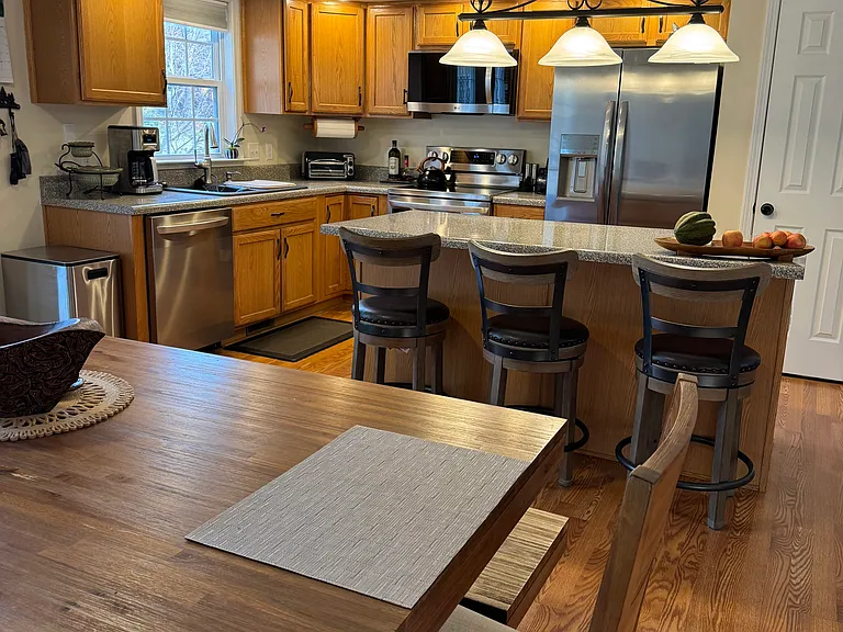 Very spacious kitchen and dining area!