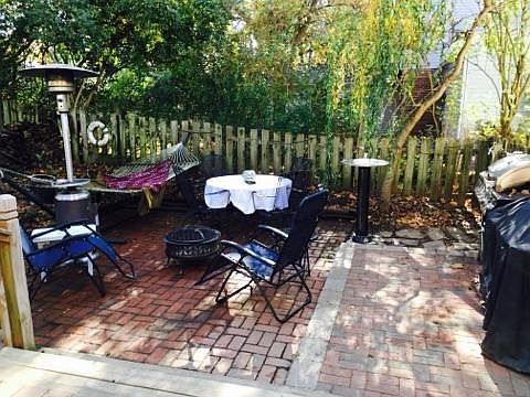 lower tier brick patio