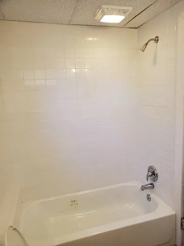 Newly tiled bathtub and shower