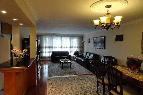 Living room and dining room