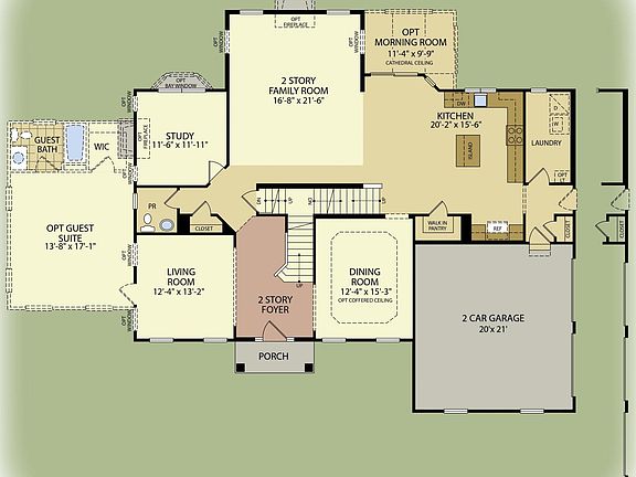 New Home Roosevelt Side Entry 1st Floor Floor Plan From Hallmark Homes