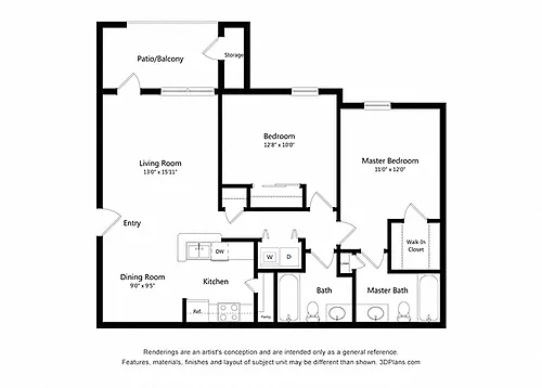 Floor plan Two Bedroom