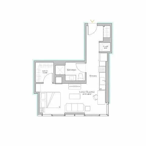 Floor plan Tier 08 - 522 SF
