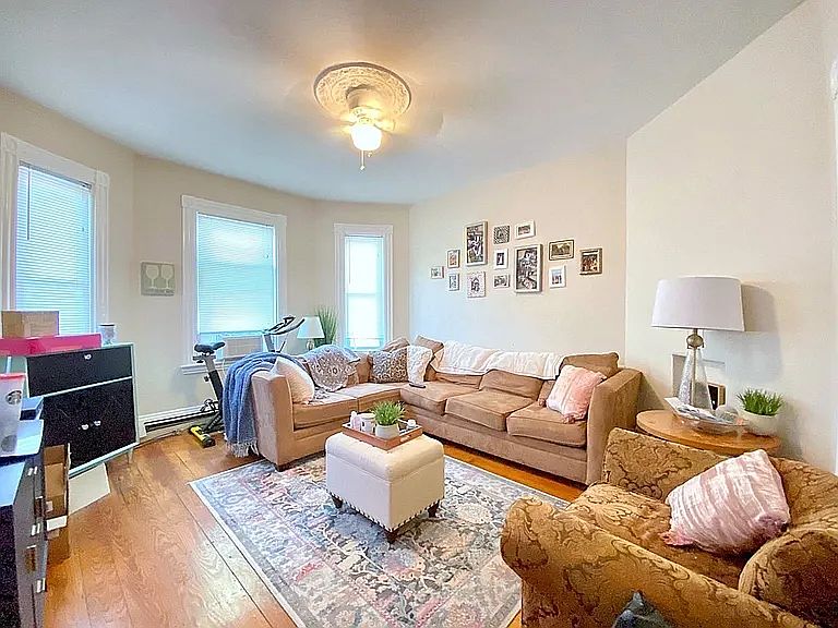 Living area at the front of the house, perfectly situated unit on the second floor.