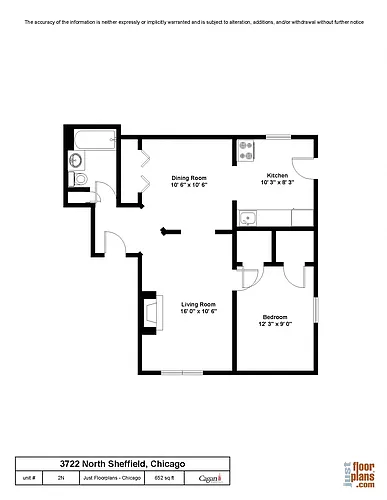 Floor plan One Bedroom