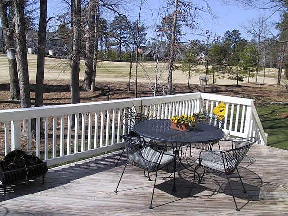 Rear deck with golf course views