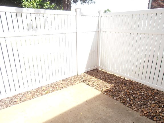 Fenced patio