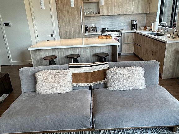 Super comfy 8 foot sled sofa from RH gallery in velvet fabric