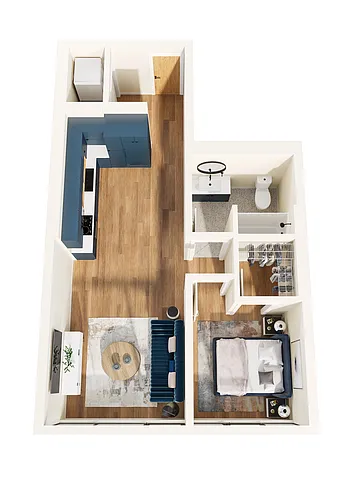 Floor plan 1-Bed A
