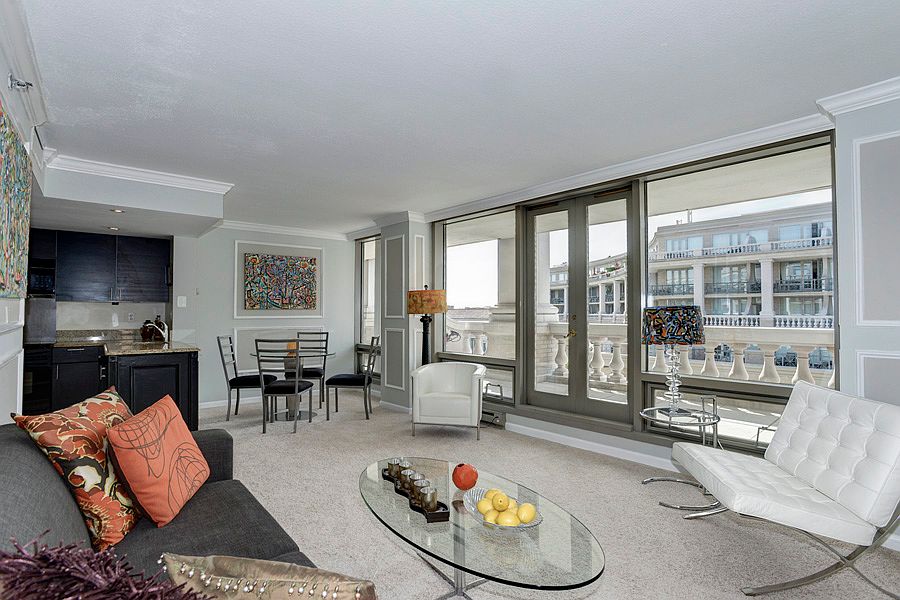 Living Room with wall of windows