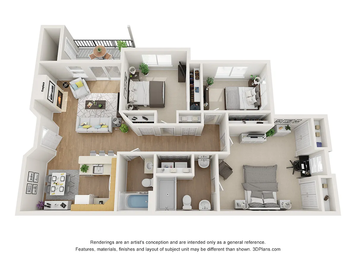 Floor plan 3 Bed 2 Bath