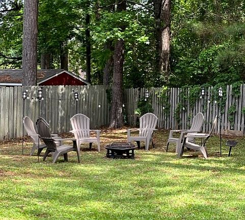 Back yard sitting area