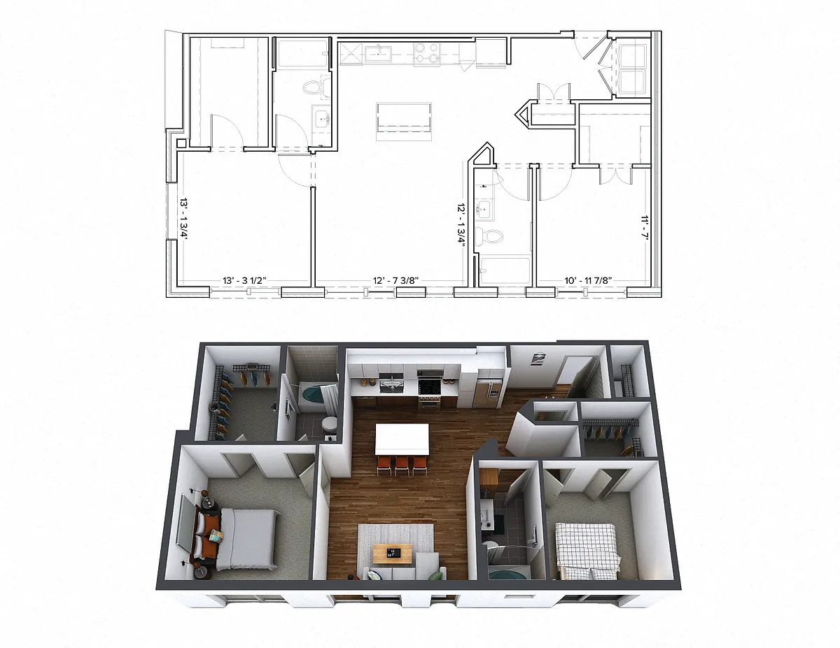 Floor plan 2 Bedroom C3