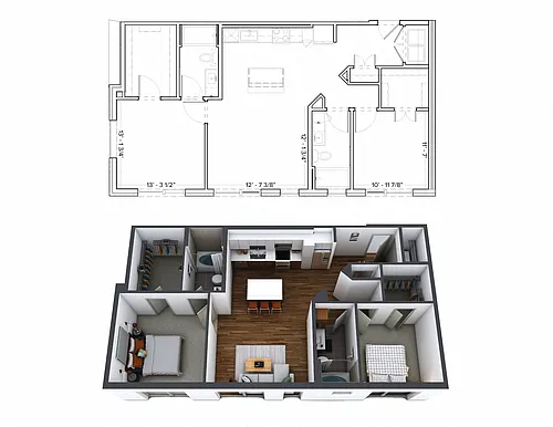 Floor plan 2 Bedroom C3
