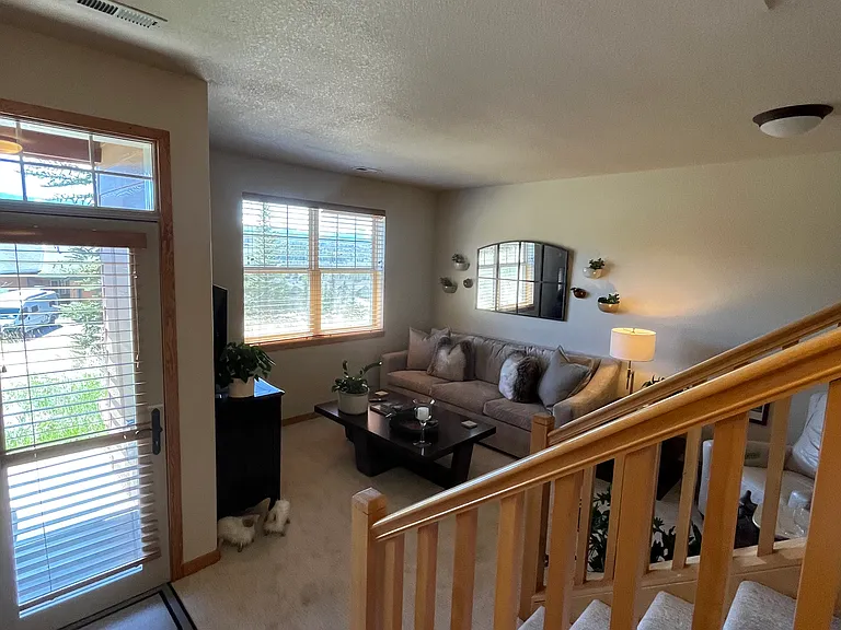 Downstairs living area with it's own porch